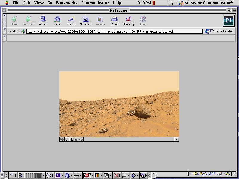 Screenshot of QTVR panorama in Netscape