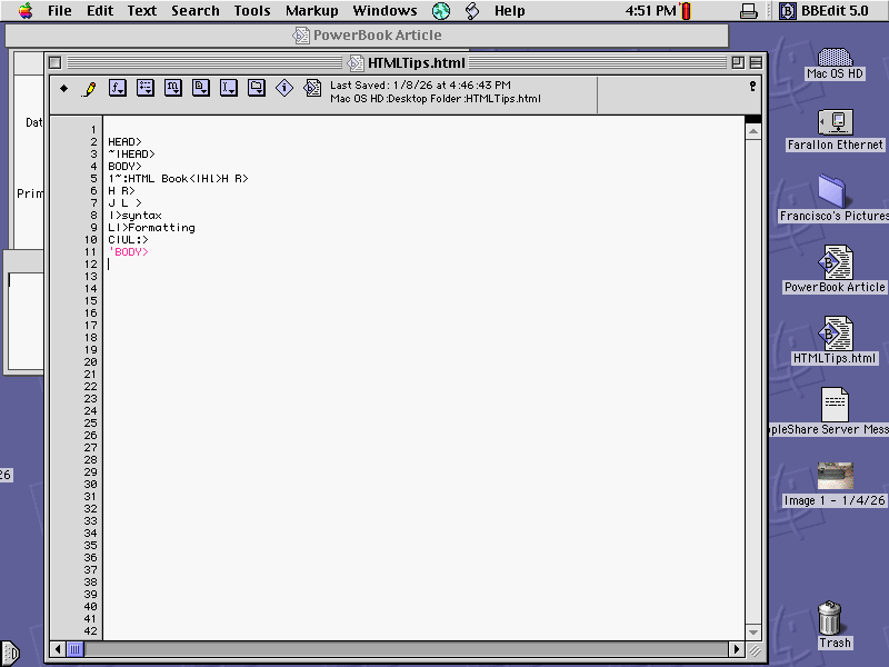 BBEdit with scanned text